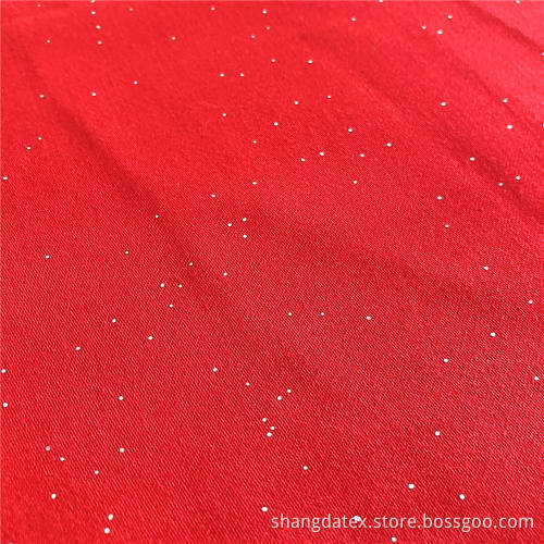 Rayon Satin Plain Dyed With Foil Dot